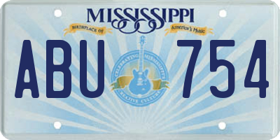 MS license plate ABU754