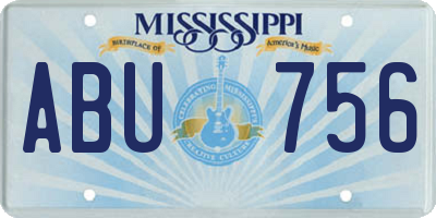 MS license plate ABU756