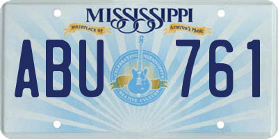 MS license plate ABU761