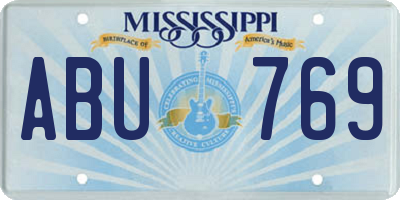 MS license plate ABU769