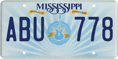 MS license plate ABU778