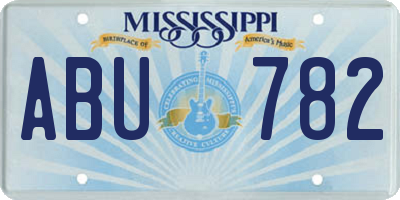 MS license plate ABU782