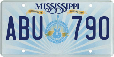 MS license plate ABU790