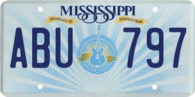 MS license plate ABU797