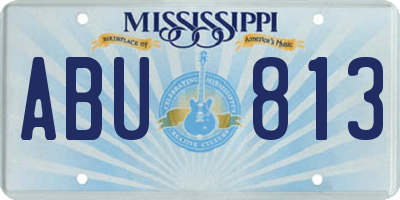 MS license plate ABU813