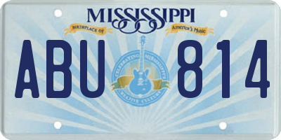 MS license plate ABU814