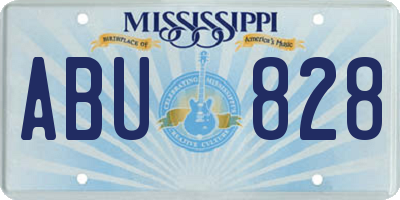 MS license plate ABU828