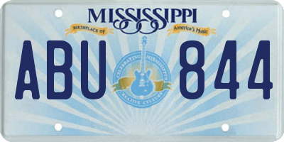 MS license plate ABU844