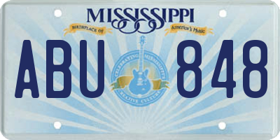 MS license plate ABU848