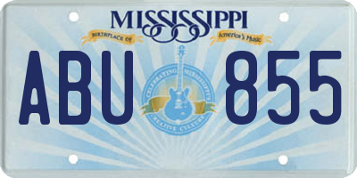 MS license plate ABU855