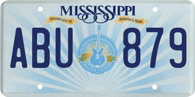 MS license plate ABU879
