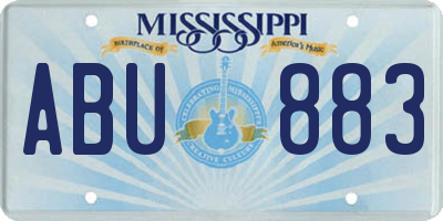 MS license plate ABU883