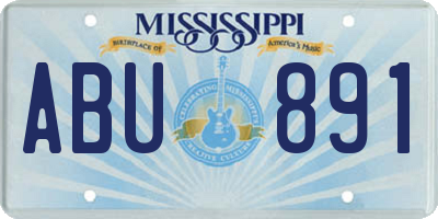 MS license plate ABU891