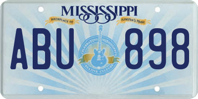 MS license plate ABU898