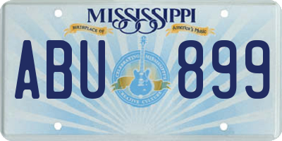 MS license plate ABU899
