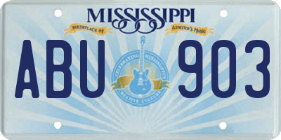 MS license plate ABU903