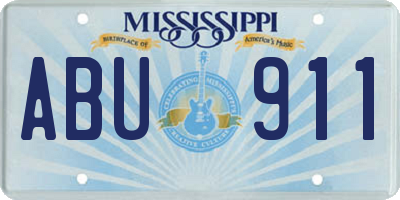 MS license plate ABU911