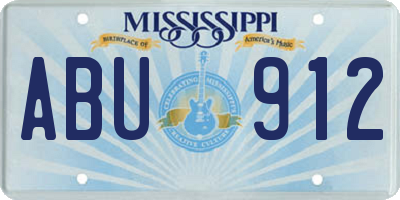 MS license plate ABU912