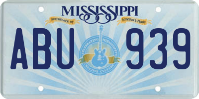 MS license plate ABU939
