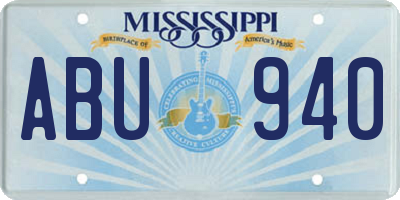 MS license plate ABU940