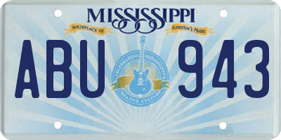 MS license plate ABU943