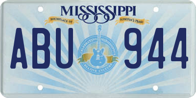 MS license plate ABU944