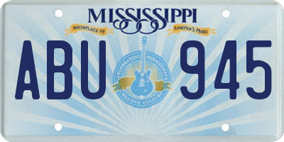 MS license plate ABU945