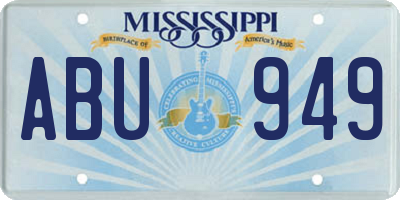 MS license plate ABU949
