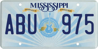 MS license plate ABU975