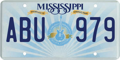 MS license plate ABU979