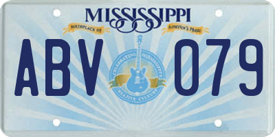 MS license plate ABV079