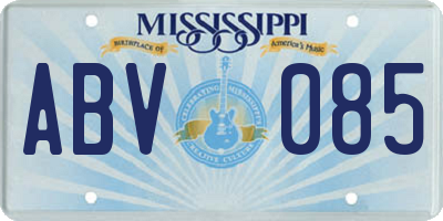 MS license plate ABV085