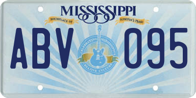 MS license plate ABV095