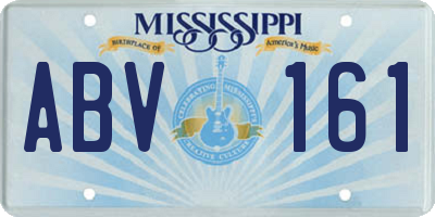 MS license plate ABV161