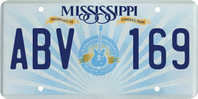 MS license plate ABV169