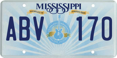 MS license plate ABV170