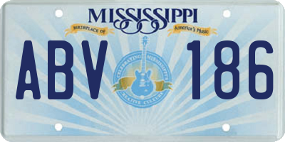 MS license plate ABV186