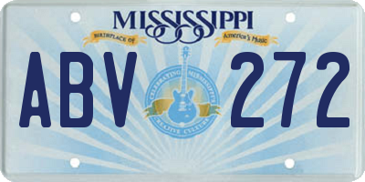 MS license plate ABV272