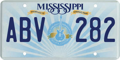 MS license plate ABV282