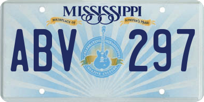 MS license plate ABV297