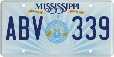 MS license plate ABV339