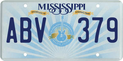 MS license plate ABV379