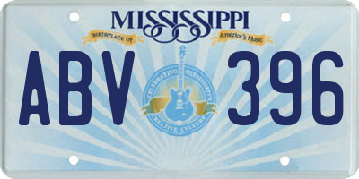 MS license plate ABV396