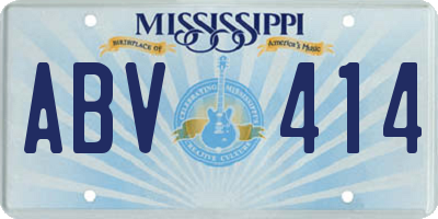 MS license plate ABV414