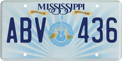 MS license plate ABV436