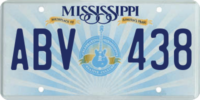 MS license plate ABV438