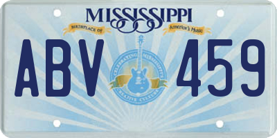 MS license plate ABV459