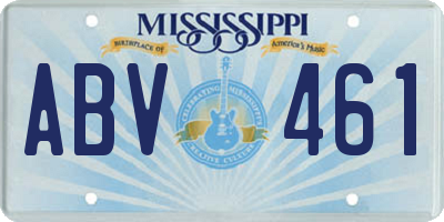 MS license plate ABV461