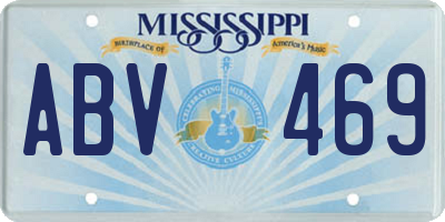 MS license plate ABV469