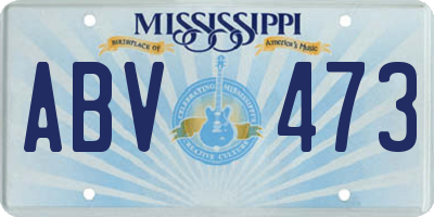 MS license plate ABV473